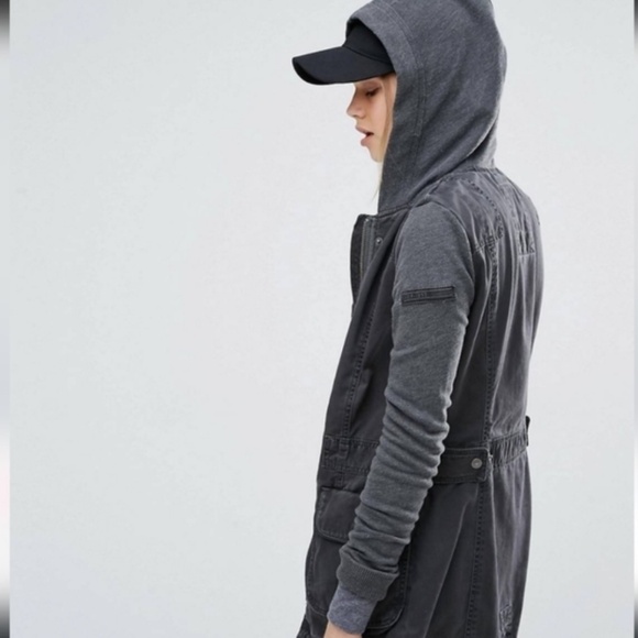 NWT Abercrombie & Fitch Long Utility Jacket - Picture 3 of 13